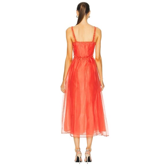 Ulla Johnson Gisele Dress in Desert Rose 2 New Womens Midi Silk Cocktail - Picture 2 of 10